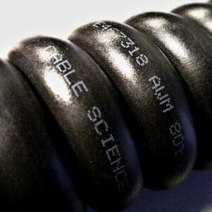 A close up of a Custom Cable Printing - $0.20 / ft - [Bulk Minimum order of 1000 feet] wire.