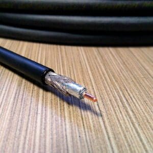 CS-195 - Low Loss Flexible, Outdoor Rated Coax Cable Double Shielded w/ Black PE Jacket