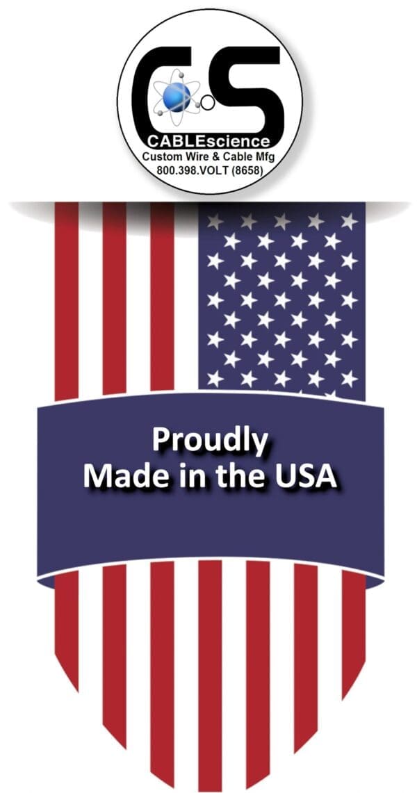 An american flag with the words proudly made in the usa.