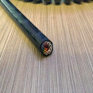 Cross-section of multi-conductor electrical cable