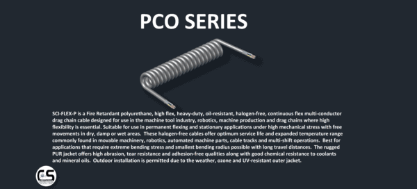 The PCO129 series is shown on a black background.