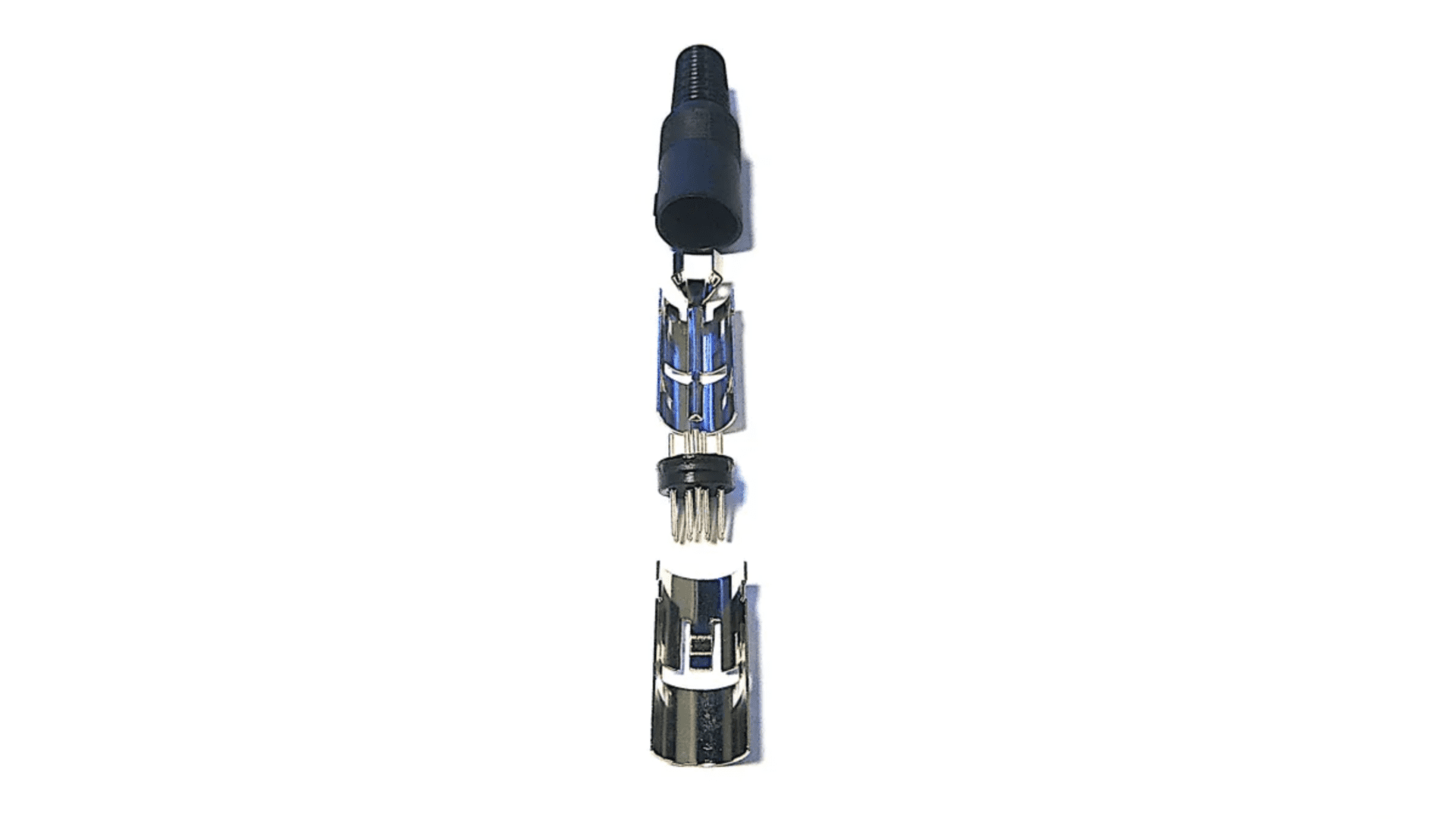 13 Pin Male Inline DIN Plug Audio Adapter Cable Connector with multiple interchangeable bits, displayed vertically against a white background.