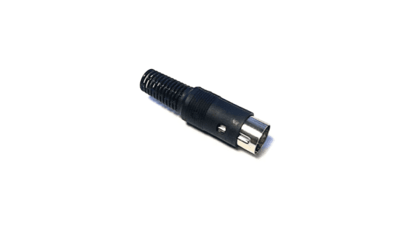 13 Pin Male Inline DIN Plug Audio Adapter Cable Connector isolated on white background.