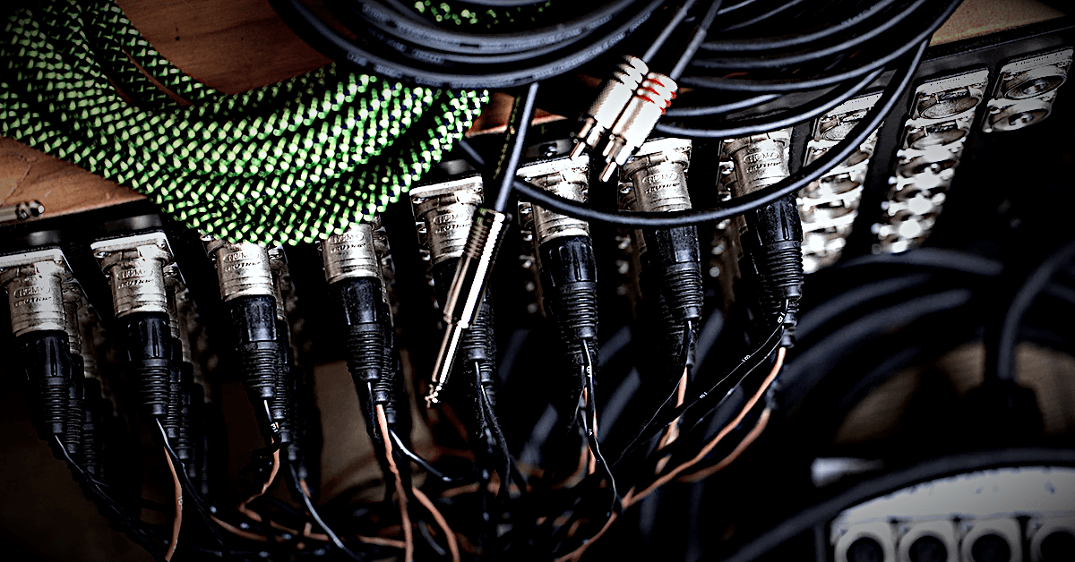 A bunch of wires on a table.
