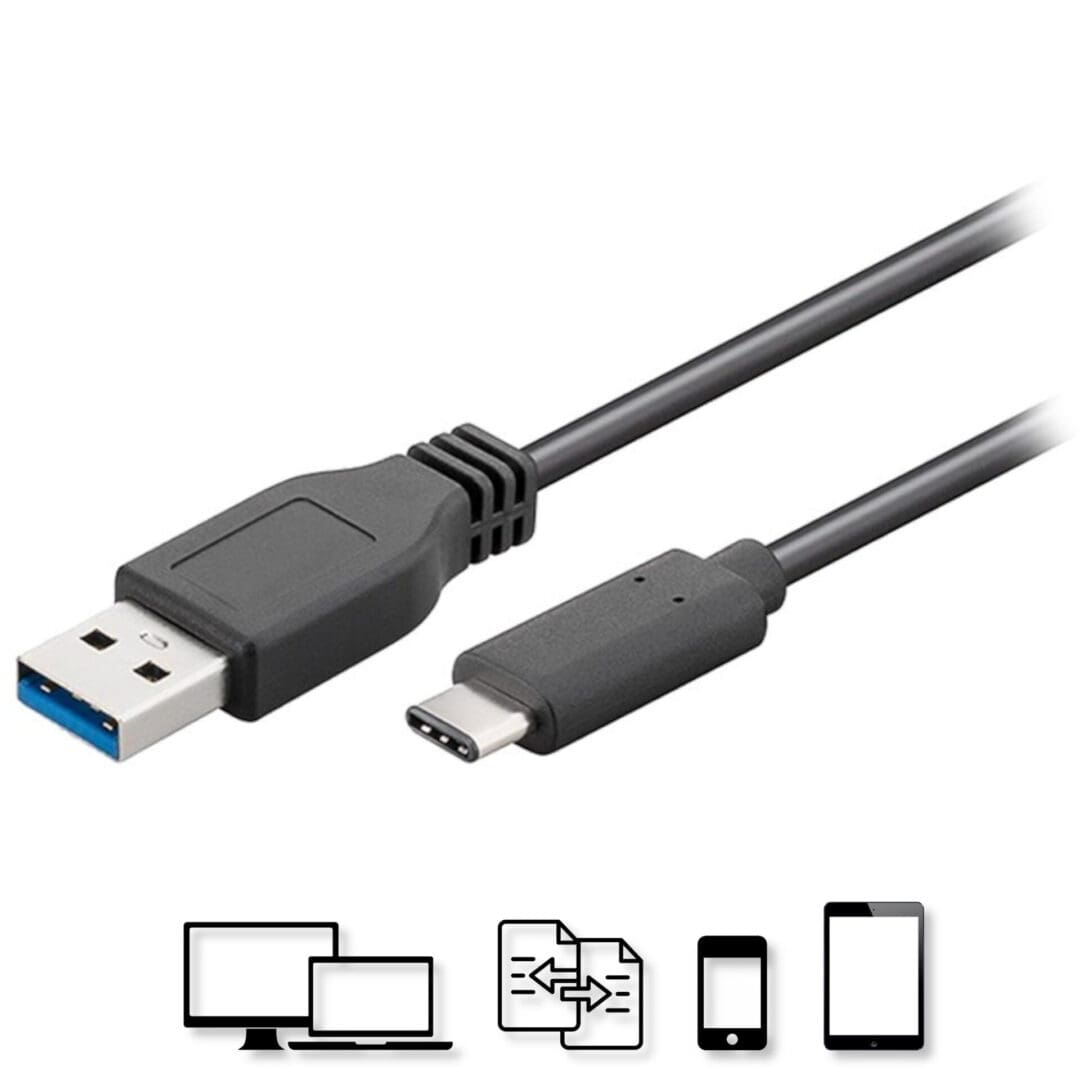 USB 3.2 Male-A to Male-C Coil Cord -  SS 10GBPS